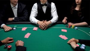 A Poker Table with Players